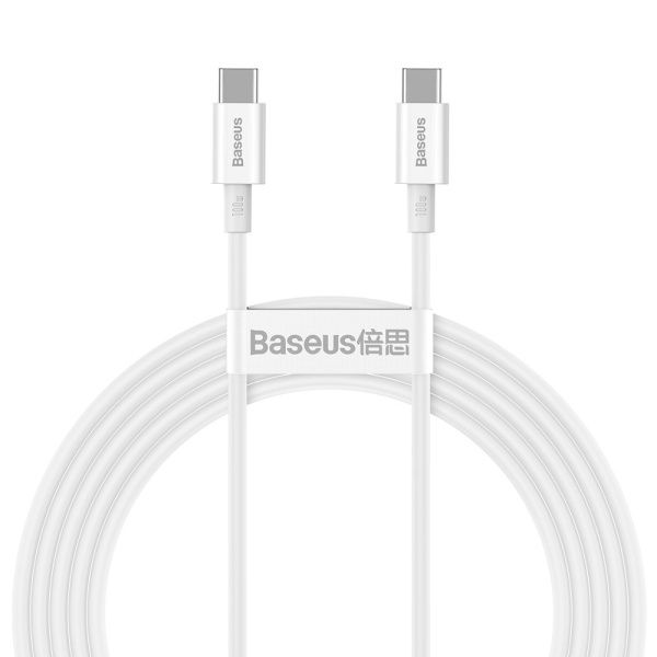 Baseus Superior USB Type C - Cablu USB Tip C Încărcare Rapidă / Livrare Energie / FCP 100W 5A 20V 1m Alb CATYS-B02